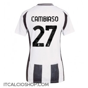 Juventus Andrea Cambiaso #27 Prima Maglia Femmina 2024-25 Manica Corta